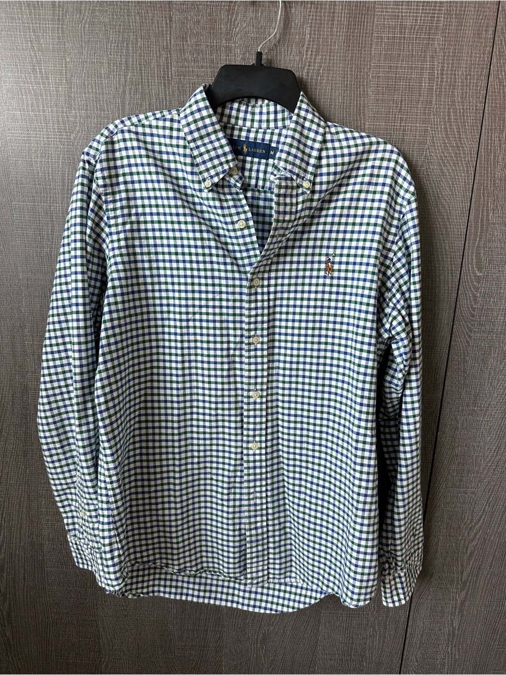 Ralph Lauren Green & Blue Gingham Button-Down Shirt